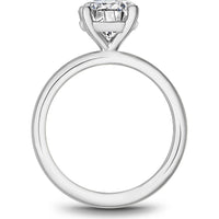 Round Cut Diamond Engagement Ring with Four-Prong Setting in White Gold by Noam Carver<em> - Choose Your Center Diamond: 1 to 5 Carats, Sustainable Lab-Grown or Natural Earth-Mined</em>