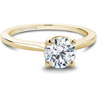 Round Cut Diamond Engagement Ring with Four-Prong Setting in Yellow Gold by Noam Carver<em> - Choose Your Center Diamond: 1 to 5 Carats, Sustainable Lab-Grown or Natural Earth-Mined</em>