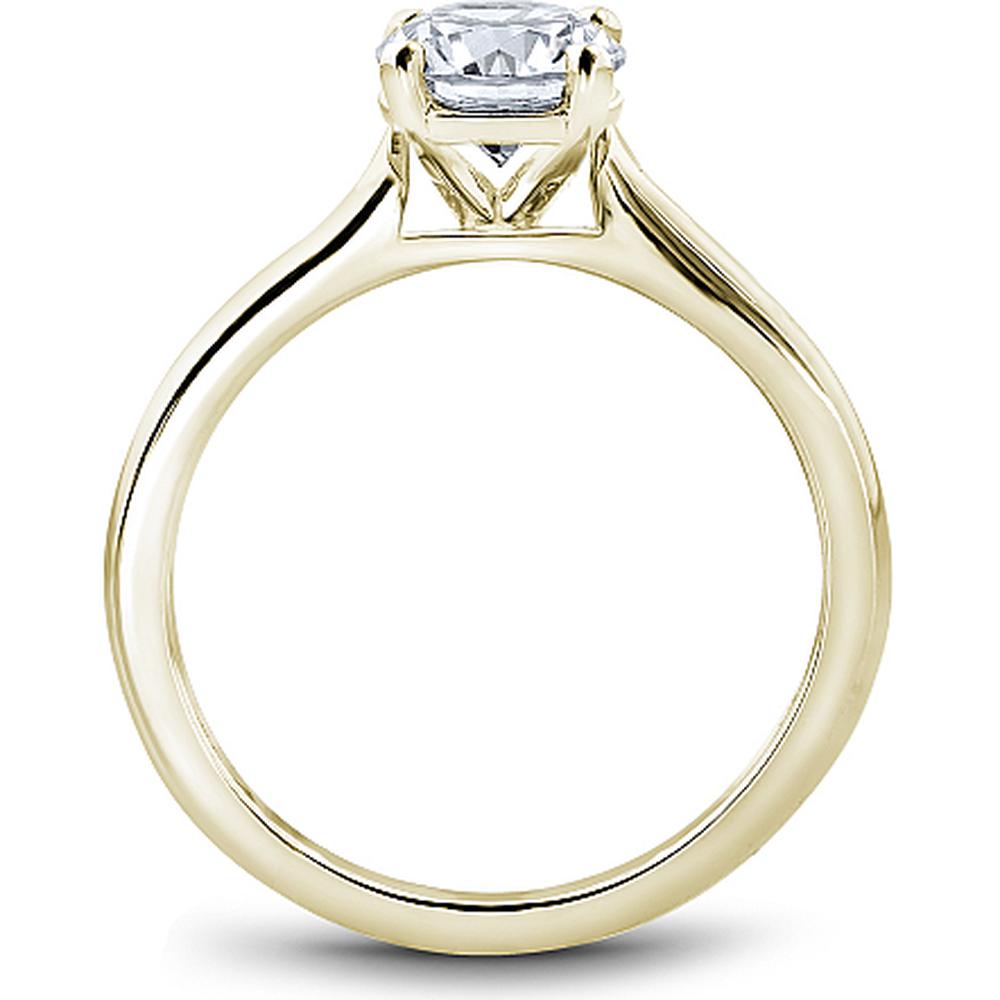 Round Cut Diamond Engagement Ring with Four-Prong Setting in Yellow Gold by Noam Carver<em> - Choose Your Center Diamond: 1 to 5 Carats, Sustainable Lab-Grown or Natural Earth-Mined</em>