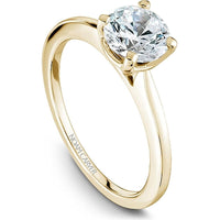 Round Cut Diamond Engagement Ring with Four-Prong Setting in Yellow Gold by Noam Carver<em> - Choose Your Center Diamond: 1 to 5 Carats, Sustainable Lab-Grown or Natural Earth-Mined</em>