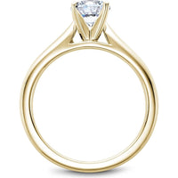 Round Cut Diamond Engagement Ring with Four-Prong Setting in Yellow Gold by Noam Carver<em> - Choose Your Center Diamond: 1 to 5 Carats, Sustainable Lab-Grown or Natural Earth-Mined</em>
