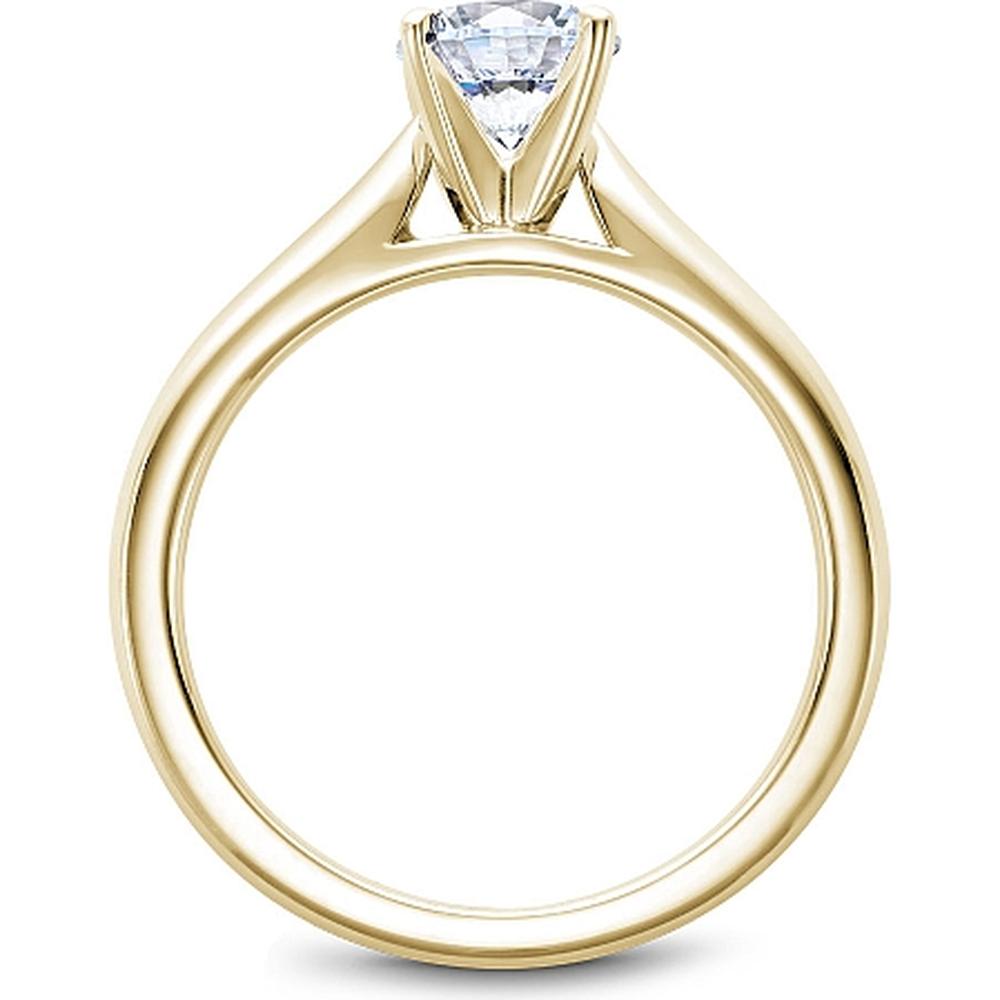 Round Cut Diamond Engagement Ring with Four-Prong Setting in Yellow Gold by Noam Carver<em> - Choose Your Center Diamond: 1 to 5 Carats, Sustainable Lab-Grown or Natural Earth-Mined</em>