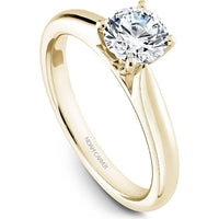 Round Cut Diamond Engagement Ring with Four-Prong Setting in Yellow Gold by Noam Carver<em> - Choose Your Center Diamond: 1 to 5 Carats, Sustainable Lab-Grown or Natural Earth-Mined</em>