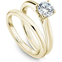 Round Cut Diamond Engagement Ring with Four-Prong Setting in Yellow Gold by Noam Carver<em> - Choose Your Center Diamond: 1 to 5 Carats, Sustainable Lab-Grown or Natural Earth-Mined</em>