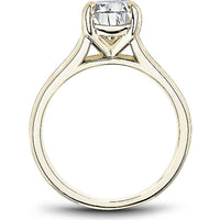 Round Cut Diamond Engagement Ring with Four-Prong Setting in Yellow Gold by Noam Carver<em> - Choose Your Center Diamond: 1 to 5 Carats, Sustainable Lab-Grown or Natural Earth-Mined</em>