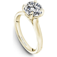 Round Cut Diamond Engagement Ring with Four-Prong Setting in Yellow Gold by Noam Carver<em> - Choose Your Center Diamond: 1 to 5 Carats, Sustainable Lab-Grown or Natural Earth-Mined</em>