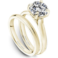 Round Cut Diamond Engagement Ring with Four-Prong Setting in Yellow Gold by Noam Carver<em> - Choose Your Center Diamond: 1 to 5 Carats, Sustainable Lab-Grown or Natural Earth-Mined</em>