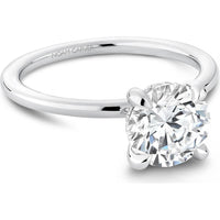 Round Cut Diamond Engagement Ring with Hidden Diamond Accents in White Gold by Noam Carver<em> - Choose Your Center Diamond: 1 to 5 Carats, Sustainable Lab-Grown or Natural Earth-Mined</em>