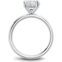 Round Cut Diamond Engagement Ring with Hidden Diamond Accents in White Gold by Noam Carver<em> - Choose Your Center Diamond: 1 to 5 Carats, Sustainable Lab-Grown or Natural Earth-Mined</em>