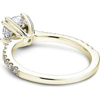 Round Cut Diamond Engagement Ring with Hidden Halo and Pav&eacute; Band in Yellow Gold by Noam Carver<em> - Choose Your Center Diamond: 1 to 5 Carats, Sustainable Lab-Grown or Natural Earth-Mined</em>