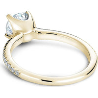 Round Cut Diamond Engagement Ring with Hidden Halo and Pav&eacute;-Set Band in Yellow Gold by Noam Carver<em> - Choose Your Center Diamond: 1 to 5 Carats, Sustainable Lab-Grown or Natural Earth-Mined</em>