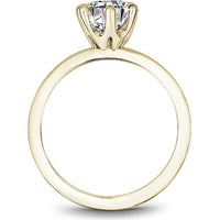 Round Cut Diamond Engagement Ring with Six-Prong Setting in Yellow Gold by Noam Carver<em> - Choose Your Center Diamond: 1 to 5 Carats, Sustainable Lab-Grown or Natural Earth-Mined</em>