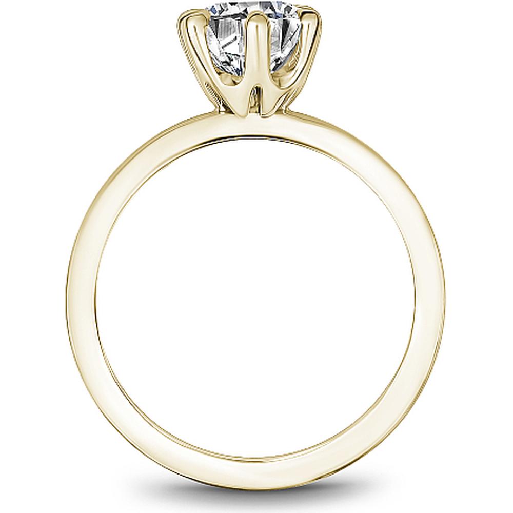 Round Cut Diamond Engagement Ring with Six-Prong Setting in Yellow Gold by Noam Carver<em> - Choose Your Center Diamond: 1 to 5 Carats, Sustainable Lab-Grown or Natural Earth-Mined</em>