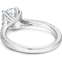 Round Cut Diamond Engagement Ring with Split Twist Band in White Gold by Noam Carver<em> - Choose Your Center Diamond: 1 to 5 Carats, Sustainable Lab-Grown or Natural Earth-Mined</em>