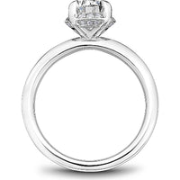 Round Cut Diamond Engagement Ring with Vintage Halo in White Gold by Noam Carver<em> - Choose Your Center Diamond: 1 to 5 Carats, Sustainable Lab-Grown or Natural Earth-Mined</em>