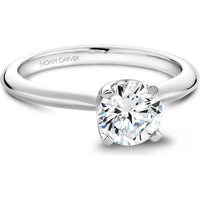 Round Cut Diamond Solitaire Engagement Ring with Four-Prong Setting in White Gold by Noam Carver<em> - Choose Your Center Diamond: 1 to 5 Carats, Sustainable Lab-Grown or Natural Earth-Mined</em>