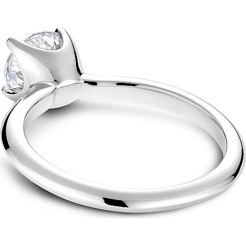 Round Cut Diamond Solitaire Engagement Ring with Four-Prong Setting in White Gold by Noam Carver<em> - Choose Your Center Diamond: 1 to 5 Carats, Sustainable Lab-Grown or Natural Earth-Mined</em>
