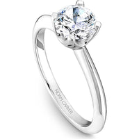 Round Cut Diamond Solitaire Engagement Ring with Four-Prong Setting in White Gold by Noam Carver<em> - Choose Your Center Diamond: 1 to 5 Carats, Sustainable Lab-Grown or Natural Earth-Mined</em>