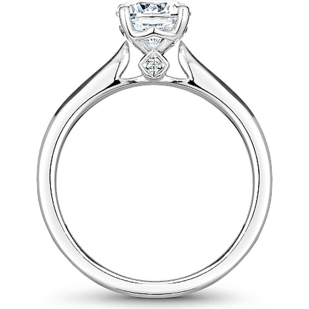 Round Cut Diamond Solitaire Engagement Ring with Four-Prong Setting in White Gold by Noam Carver<em> - Choose Your Center Diamond: 1 to 5 Carats, Sustainable Lab-Grown or Natural Earth-Mined</em>