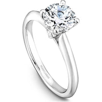 Round Cut Diamond Solitaire Engagement Ring with Four-Prong Setting in White Gold by Noam Carver<em> - Choose Your Center Diamond: 1 to 5 Carats, Sustainable Lab-Grown or Natural Earth-Mined</em>