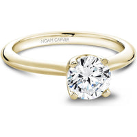 Round Cut Diamond Solitaire Engagement Ring with Four-Prong Setting in Yellow Gold by Noam Carver<em> - Choose Your Center Diamond: 1 to 5 Carats, Sustainable Lab-Grown or Natural Earth-Mined</em>