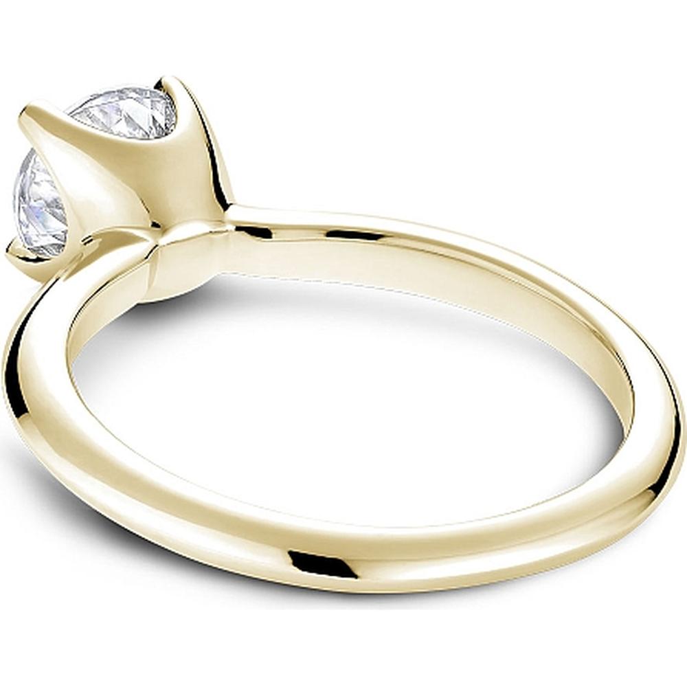 Round Cut Diamond Solitaire Engagement Ring with Four-Prong Setting in Yellow Gold by Noam Carver<em> - Choose Your Center Diamond: 1 to 5 Carats, Sustainable Lab-Grown or Natural Earth-Mined</em>