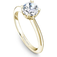 Round Cut Diamond Solitaire Engagement Ring with Four-Prong Setting in Yellow Gold by Noam Carver<em> - Choose Your Center Diamond: 1 to 5 Carats, Sustainable Lab-Grown or Natural Earth-Mined</em>