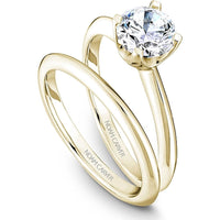 Round Cut Diamond Solitaire Engagement Ring with Four-Prong Setting in Yellow Gold by Noam Carver<em> - Choose Your Center Diamond: 1 to 5 Carats, Sustainable Lab-Grown or Natural Earth-Mined</em>