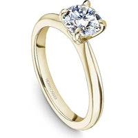 Round Cut Diamond Solitaire Engagement Ring with Four-Prong Setting in Yellow Gold by Noam Carver<em> - Choose Your Center Diamond: 1 to 5 Carats, Sustainable Lab-Grown or Natural Earth-Mined</em>