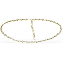 Round Diamond Choker Necklace with Adjustable Bolo Chain by Fana - 6.15 Carat Total Diamond Weight