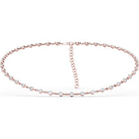 Round Diamond Choker Necklace with Adjustable Bolo Chain by Fana - 6.15 Carat Total Diamond Weight