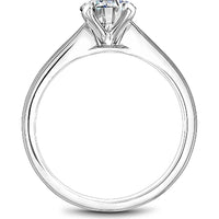 Round Diamond Engagement Ring with Classic Four-Prong Setting in White Gold by Noam Carver<em> - Choose Your Center Diamond: 1 to 5 Carats, Sustainable Lab-Grown or Natural Earth-Mined</em>