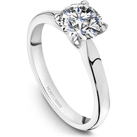 Round Diamond Engagement Ring with Classic Four-Prong Setting in White Gold by Noam Carver<em> - Choose Your Center Diamond: 1 to 5 Carats, Sustainable Lab-Grown or Natural Earth-Mined</em>