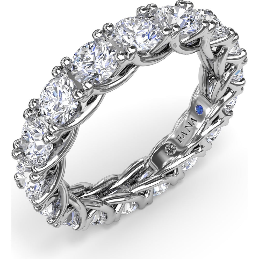 Round Diamond Eternity Band with Trellis Setting by Fana - 3.23 Carat Total Diamond Weight