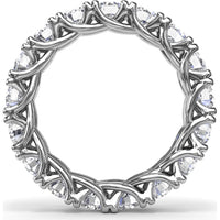 Round Diamond Eternity Band with Trellis Setting by Fana - 3.23 Carat Total Diamond Weight
