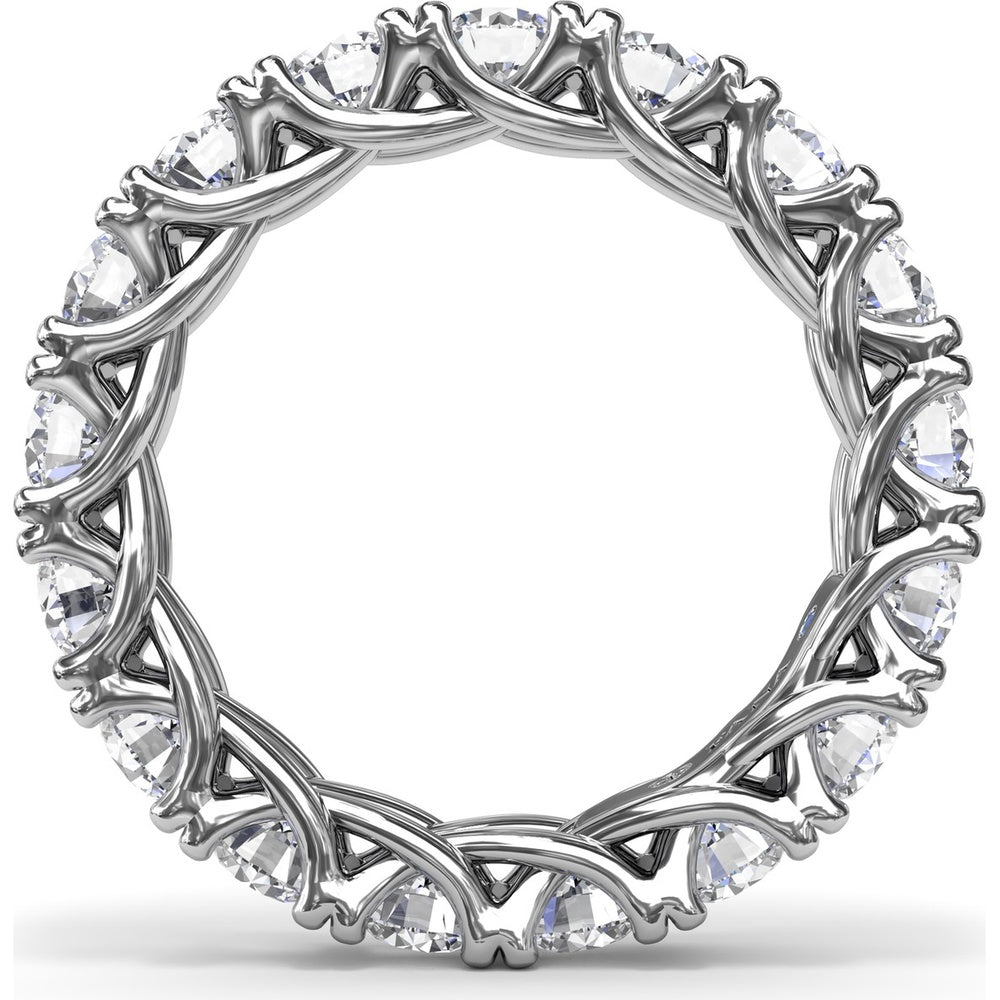 Round Diamond Eternity Band with Trellis Setting by Fana - 3.23 Carat Total Diamond Weight