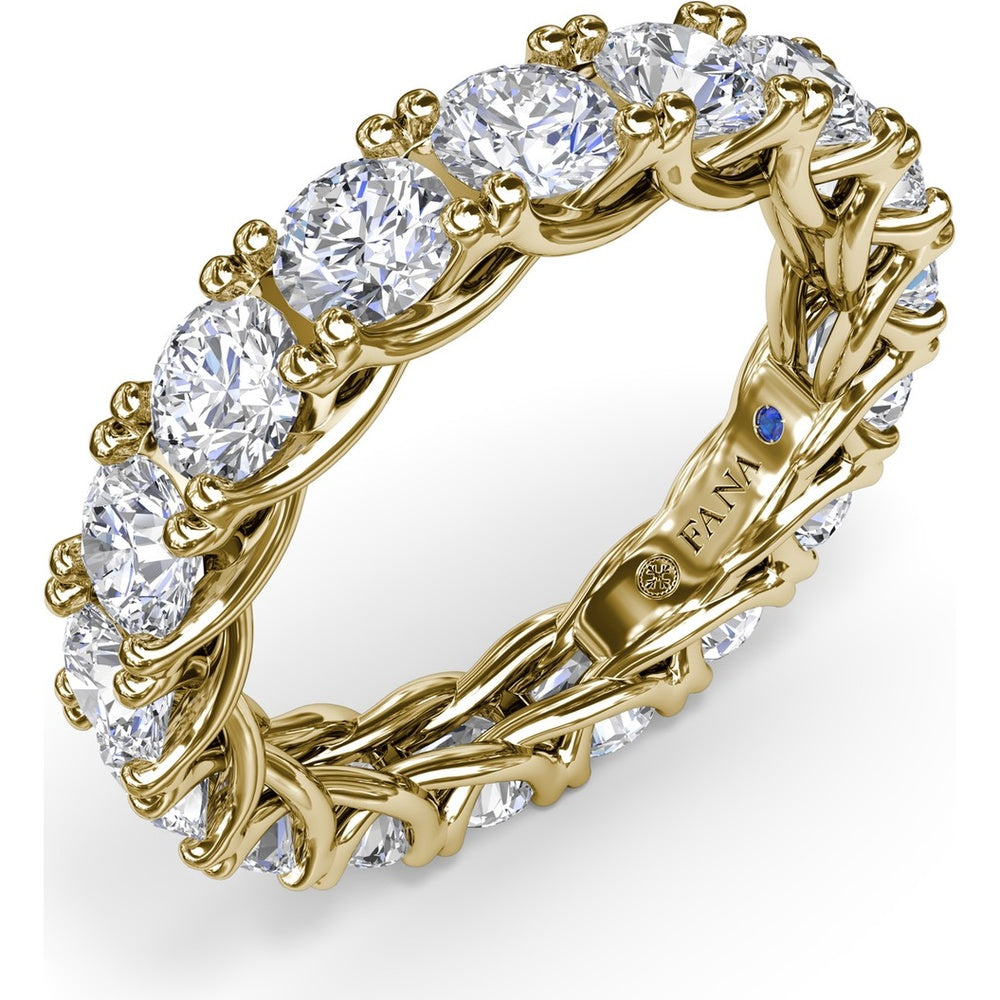 Round Diamond Eternity Band with Trellis Setting by Fana - 3.23 Carat Total Diamond Weight
