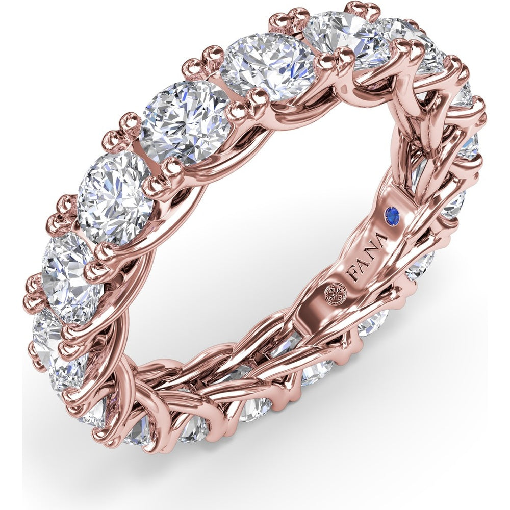 Round Diamond Eternity Band with Trellis Setting by Fana - 3.23 Carat Total Diamond Weight