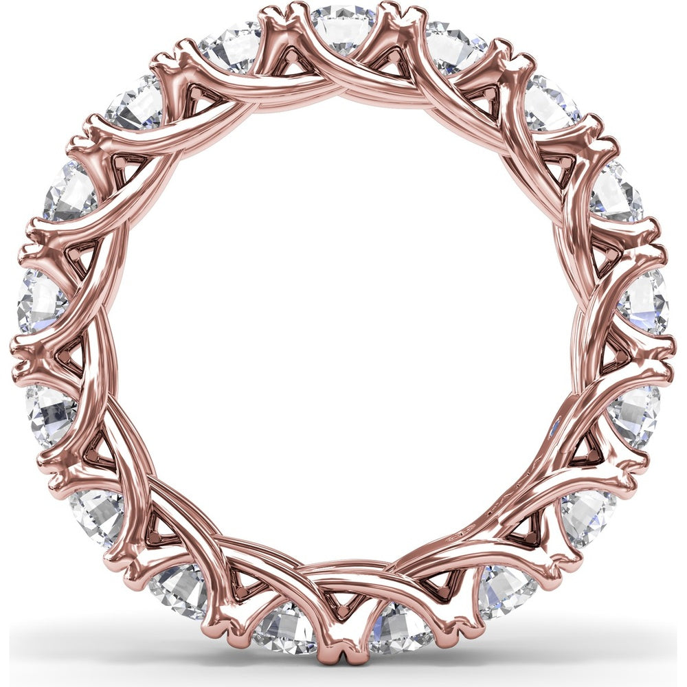 Round Diamond Eternity Band with Trellis Setting by Fana - 3.23 Carat Total Diamond Weight
