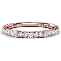 Round Diamond Wedding Band with Shared-Prong Pavé Setting by Fana - 0.44 Carat Total Diamond Weight