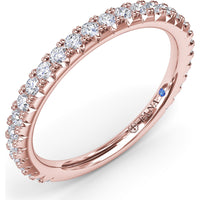 Round Diamond Wedding Band with Shared-Prong Pavé Setting by Fana - 0.44 Carat Total Diamond Weight
