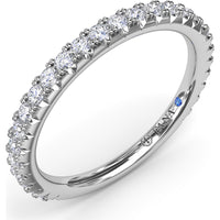Round Diamond Wedding Band with Shared-Prong Pavé Setting by Fana - 0.44 Carat Total Diamond Weight