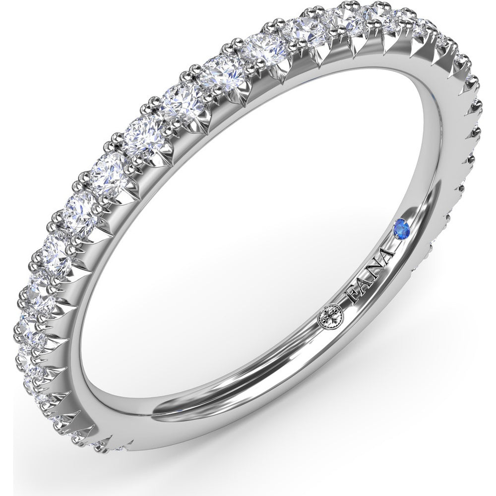 Round Diamond Wedding Band with Shared-Prong Pavé Setting by Fana - 0.44 Carat Total Diamond Weight
