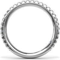 Round Diamond Wedding Band with Shared-Prong Pavé Setting by Fana - 0.44 Carat Total Diamond Weight