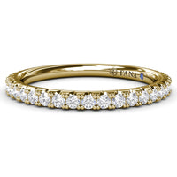 Round Diamond Wedding Band with Shared-Prong Pavé Setting by Fana - 0.44 Carat Total Diamond Weight