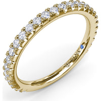 Round Diamond Wedding Band with Shared-Prong Pavé Setting by Fana - 0.44 Carat Total Diamond Weight