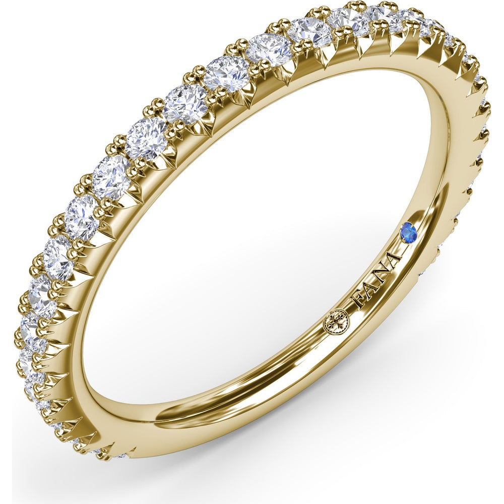 Round Diamond Wedding Band with Shared-Prong Pavé Setting by Fana - 0.44 Carat Total Diamond Weight