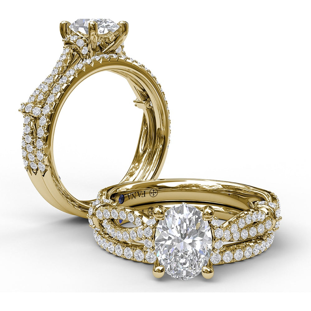 Round Diamond Wedding Band with Shared-Prong Setting by Fana - 0.23 Carat Total Diamond Weight