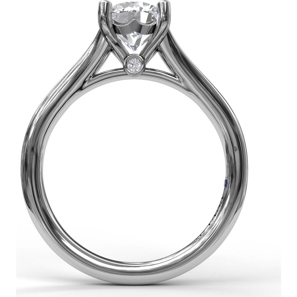 Round Solitaire Engagement Ring Setting with Split Shank by Fana
