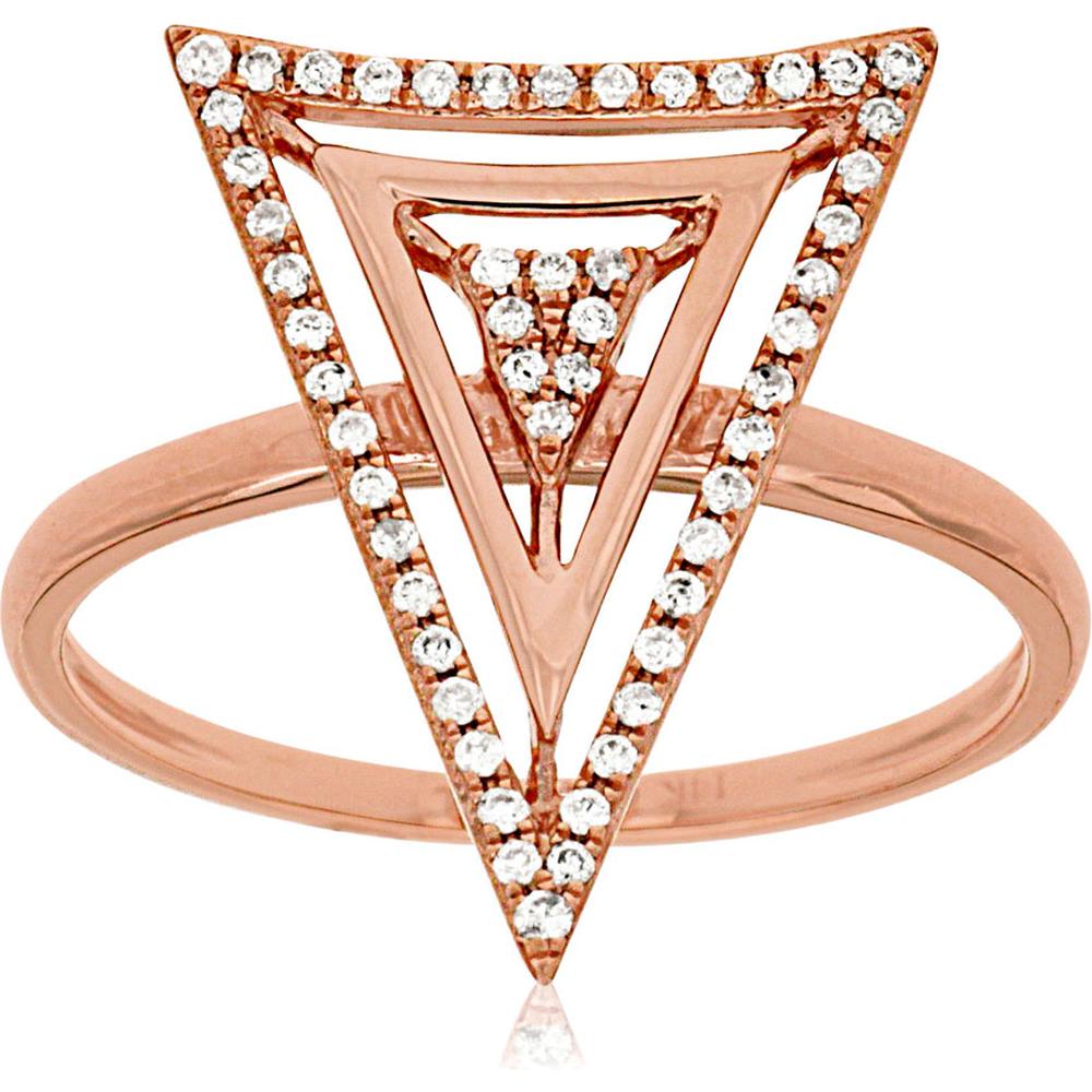 Royal 14K Rose Gold 0.15 Carat Diamond Ring